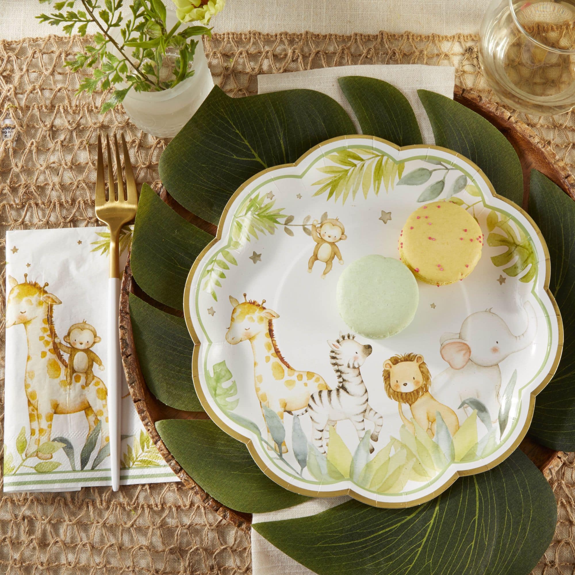 Kate Aspen 9" Safari Baby Premium Paper Plates Set, 16ct.